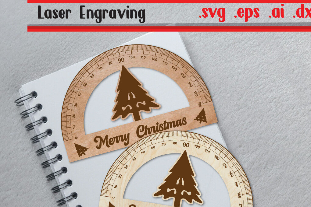 Σετ των 2 Intra απο ξύλο plywood 3mm-4mm πάχος Christmas Ruler Arch - Καλά Χριστούγεννα Δίασταση 15x15 cm INTRAFABR-111337156