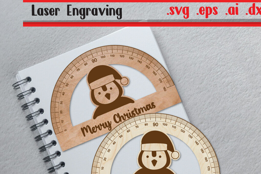 Σετ των 2 Intra απο ξύλο plywood 3mm-4mm πάχος Christmas Ruler Arch - Penguin Ruler Arc Δίασταση 15x15 cm INTRAFABR-111456358