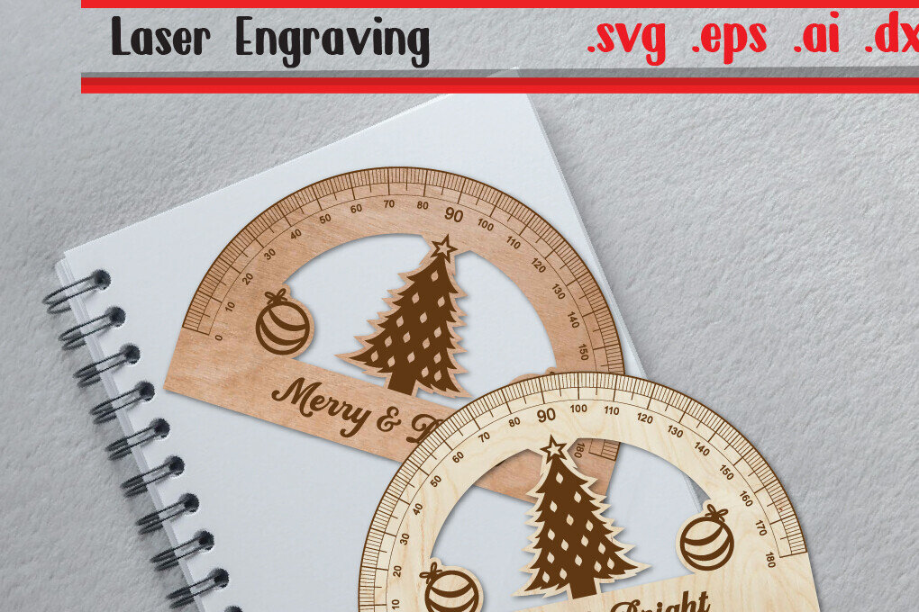 Σετ των 2 Intra απο ξύλο plywood 3mm-4mm πάχος Christmas Ruler Arch - Ruler Protactor Δίασταση 15x15 cm INTRAFABR-111646997