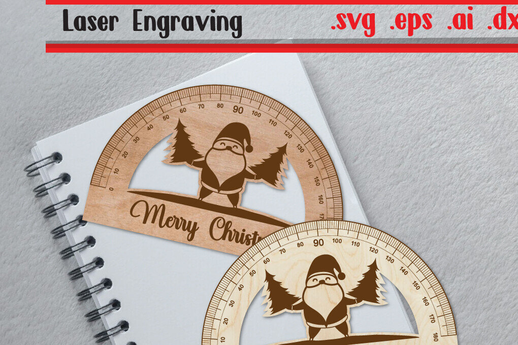 Σετ των 3 Intra απο ξύλο plywood 3mm-4mm πάχος Christmas Ruler Arch - Ruler Protactor Δίασταση 15x15 cm INTRAFABR-110644955