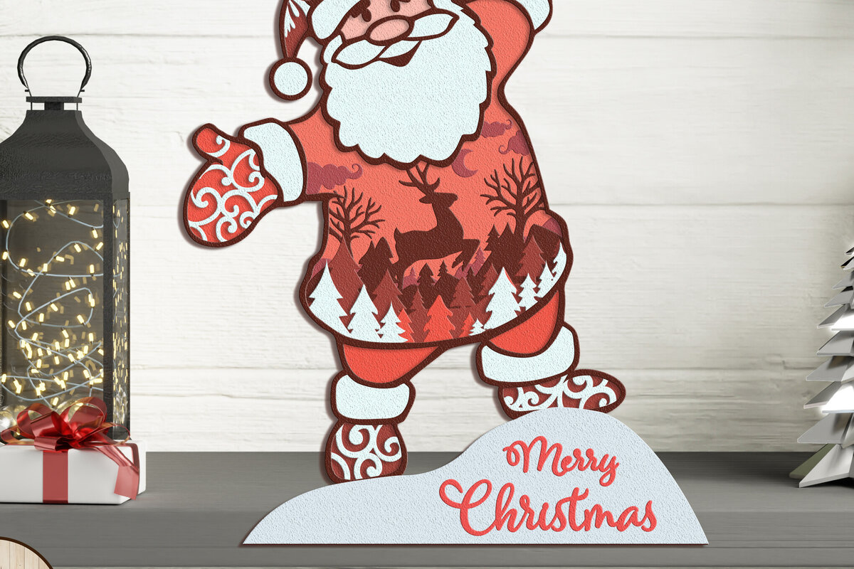 Σετ των 3 Intra απο ξύλο plywood 3mm-4mm πάχος Πρότυπο αποκοπής χριστουγεννιάτικων στηριγμάτων Δίασταση 4x4 cm INTRAFABR-108416425