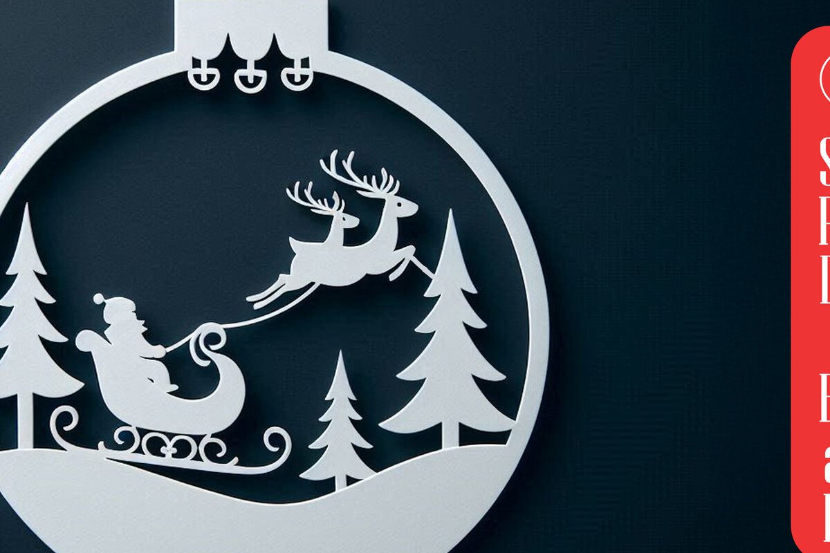 Σετ των 2 Intra απο ξύλο plywood 3mm-4mm πάχος Χριστουγεννιάτικο έλκηθρο Δίασταση 15x15 cm INTRAFABR-110895391