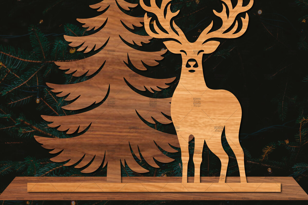 Σετ των 3 Intra απο ξύλο plywood 3mm-4mm πάχος Χριστουγεννιάτικη Σκηνή Δίασταση 15x15 cm INTRAFABR-106403039