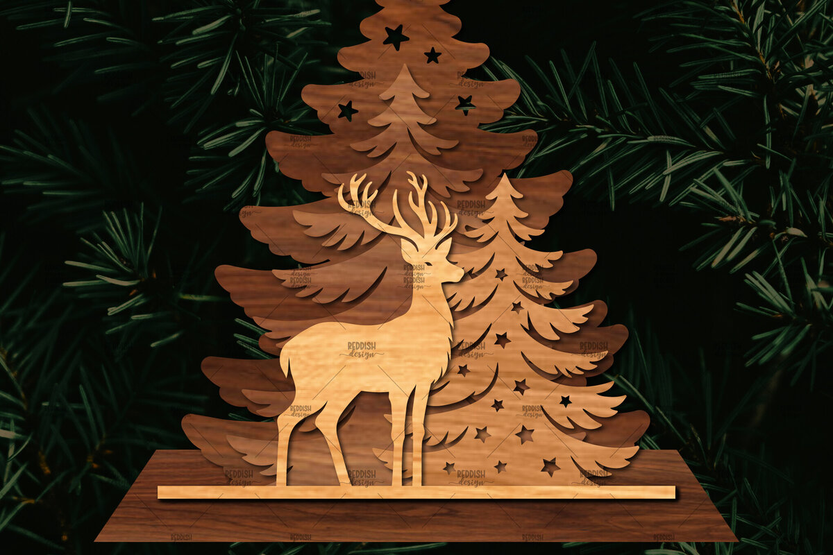 Intra απο ξύλο plywood 3mm-4mm πάχος Χριστουγεννιάτικη Σκηνή Δίασταση 15x15 cm INTRAFABR-107826899