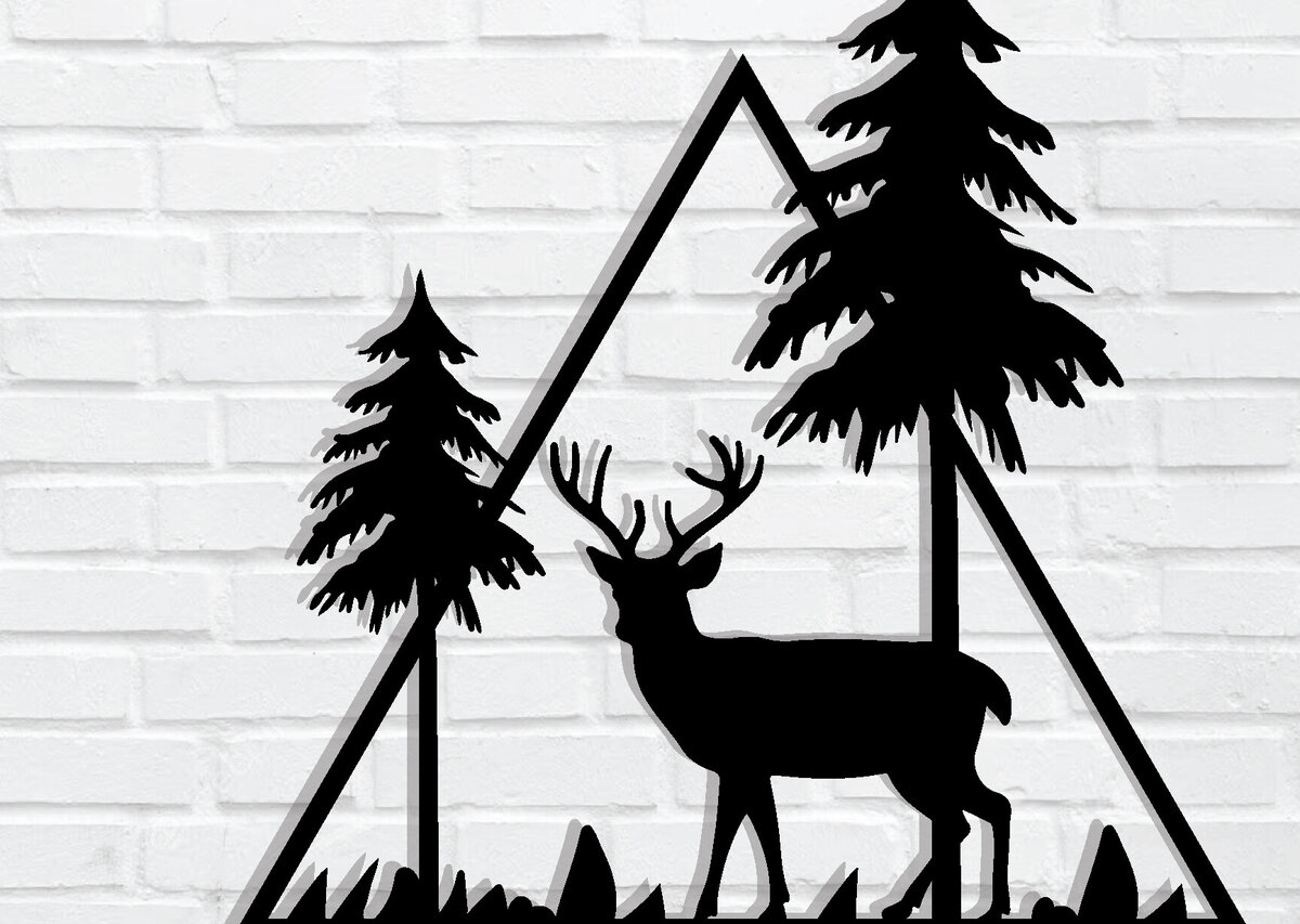 Intra απο ξύλο plywood 3mm-4mm πάχος Χριστουγεννιάτικη Σκηνή Μεταλλική Τέχνη Τοίχων Κοπή  Δίασταση 40x40 cm INTRAFABR-79321257