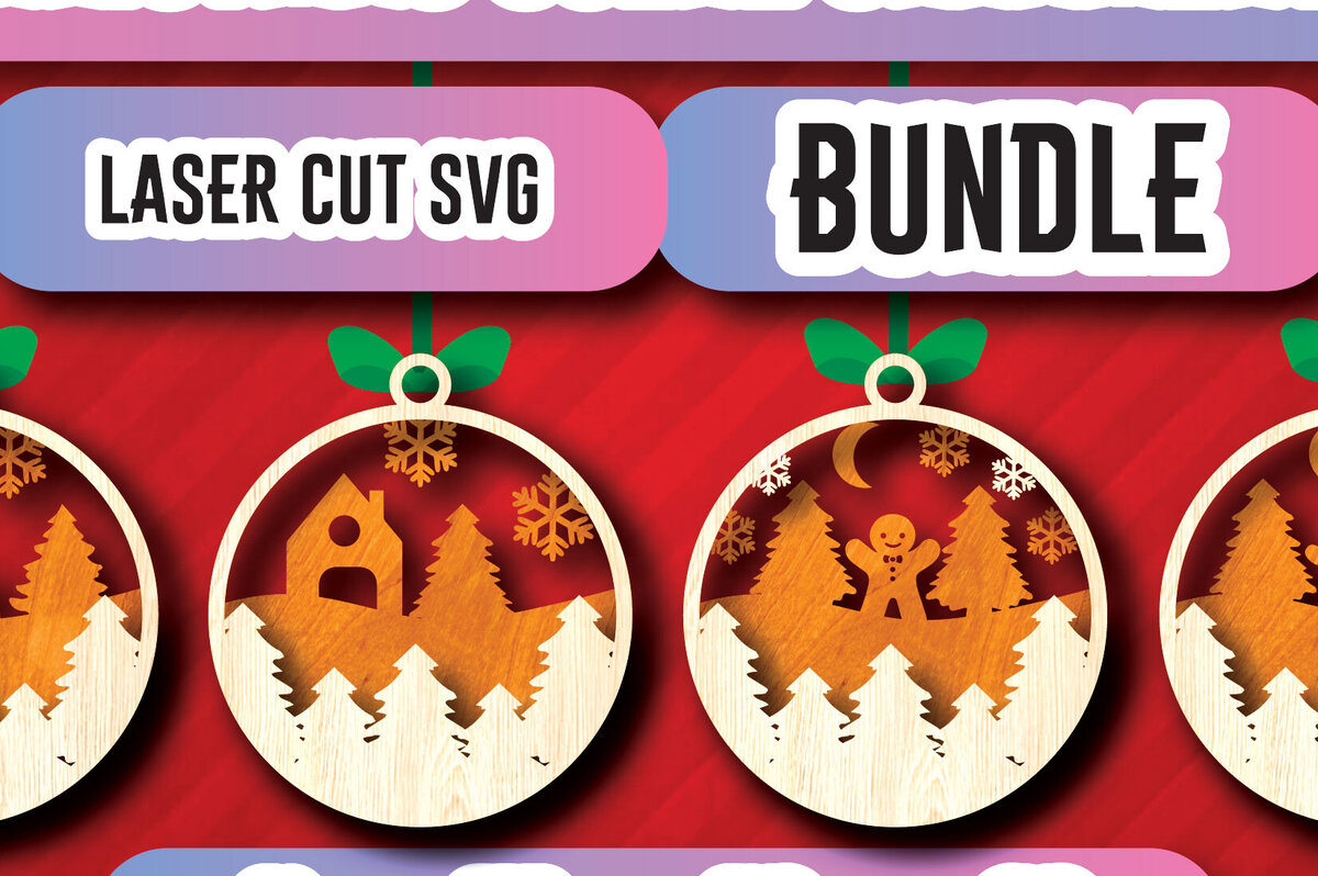 Σετ των 3 Intra απο ξύλο plywood 3mm-4mm πάχος στολίδια χριστουγεννιάτικων σκηνών Δίασταση 8x8 cm INTRAFABR-104754187