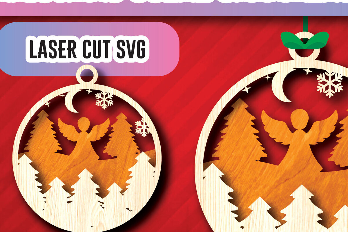 Σετ των 3 Intra απο ξύλο plywood 3mm-4mm πάχος Χριστουγεννιάτικα στολίδια σκηνής με λέιζερ Δίασταση 8x8 cm INTRAFABR-104800809