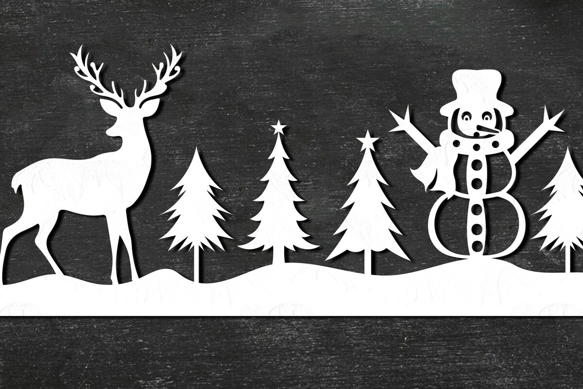 Σετ των 2 Intra απο ξύλο plywood 3mm-4mm πάχος Χριστουγεννιάτικο Σκηνικό Χαρτί Κοπή Δίασταση 15x15 cm INTRAFABR-111784195