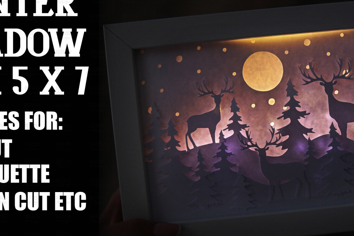 Σετ των 2 Intra απο ξύλο plywood 3mm-4mm πάχος Πρότυπο κουτιού σκιών Χριστουγέννων Δίασταση 25x25 cm INTRAFABR-107885738