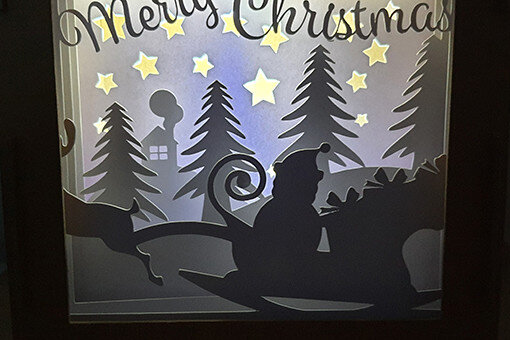 Σετ των 2 Intra απο ξύλο plywood 3mm-4mm πάχος Christmas Shape Box , Christmas Δίασταση 15x15 cm INTRAFABR-18402389