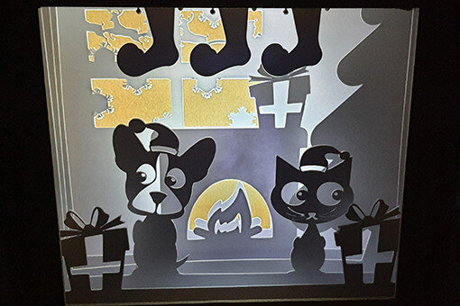 Σετ των 2 Intra απο ξύλο plywood 3mm-4mm πάχος Christmas Shape Box , Christmas Δίασταση 15x15 cm INTRAFABR-18395737