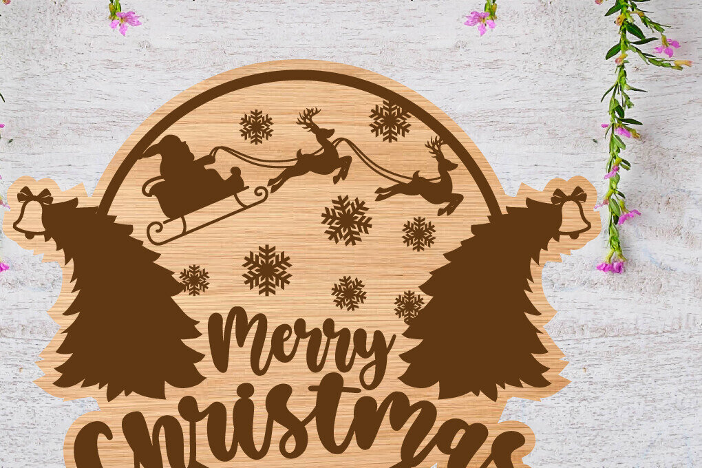 Intra απο ξύλο plywood 3mm-4mm πάχος Χριστουγεννιάτικη πινακίδα 4 | Χριστουγεννιάτικη Δίασταση 30x20 cm INTRAFABR-84808213
