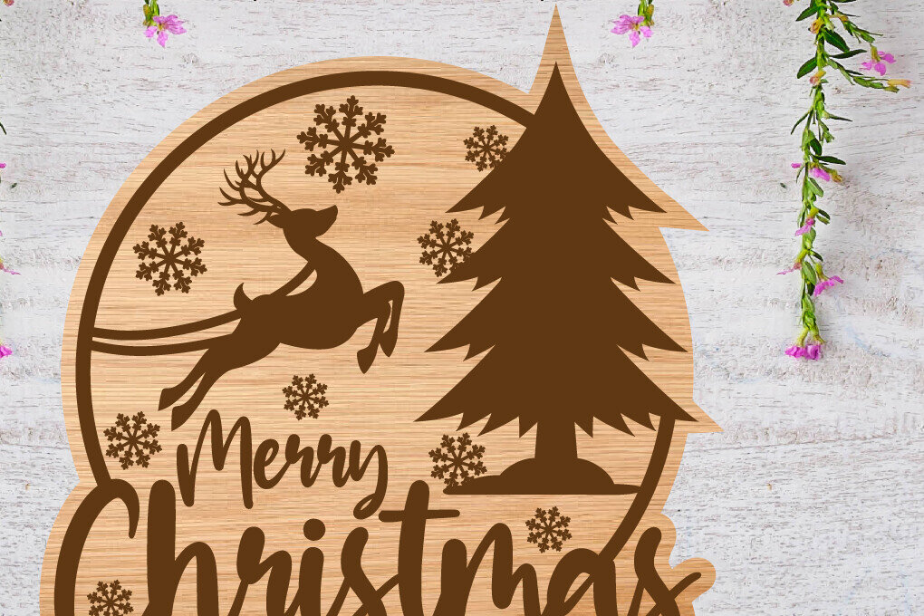 Intra απο ξύλο plywood 3mm-4mm πάχος Χριστουγεννιάτικη πινακίδα | Χριστουγεννιάτικη Δίασταση 30x20 cm INTRAFABR-84176849