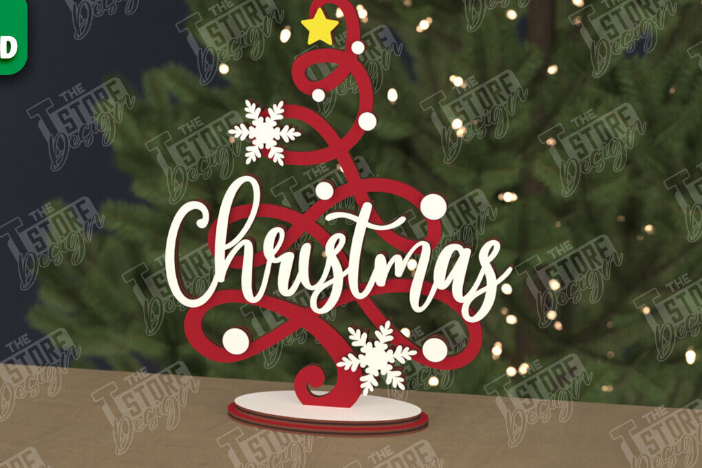 Σετ των 2 Intra απο ξύλο plywood 3mm-4mm πάχος Χριστουγεννιάτικη πινακίδα |Εορταστική διακόσμηση| Ιδέα δώρου Δίασταση 15x15 cm INTRAFABR-107358809