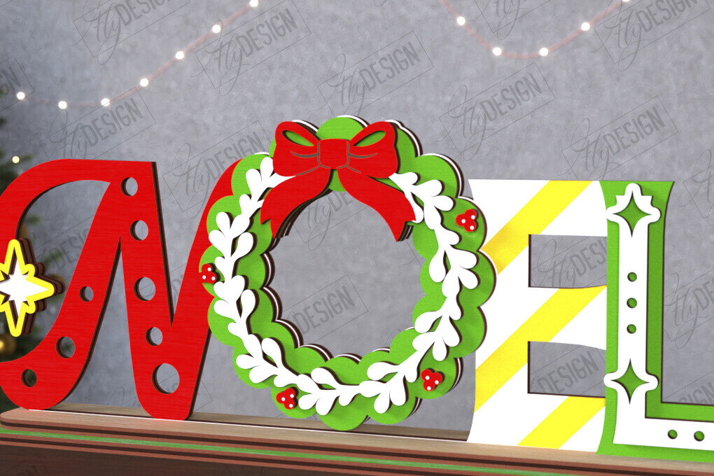 Σετ των 3 Intra απο ξύλο plywood 3mm-4mm πάχος Χριστουγεννιάτικη πινακίδα | Διακοσμήσεις διακοπών Δίασταση 15x15 cm INTRAFABR-111630665