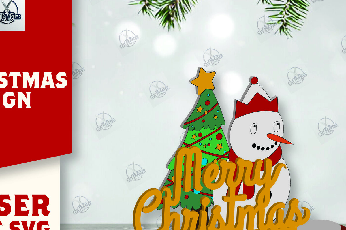 Σετ των 2 Intra απο ξύλο plywood 3mm-4mm πάχος Χριστουγεννιάτικο σημάδι Δίασταση 15x15 cm INTRAFABR-112163239