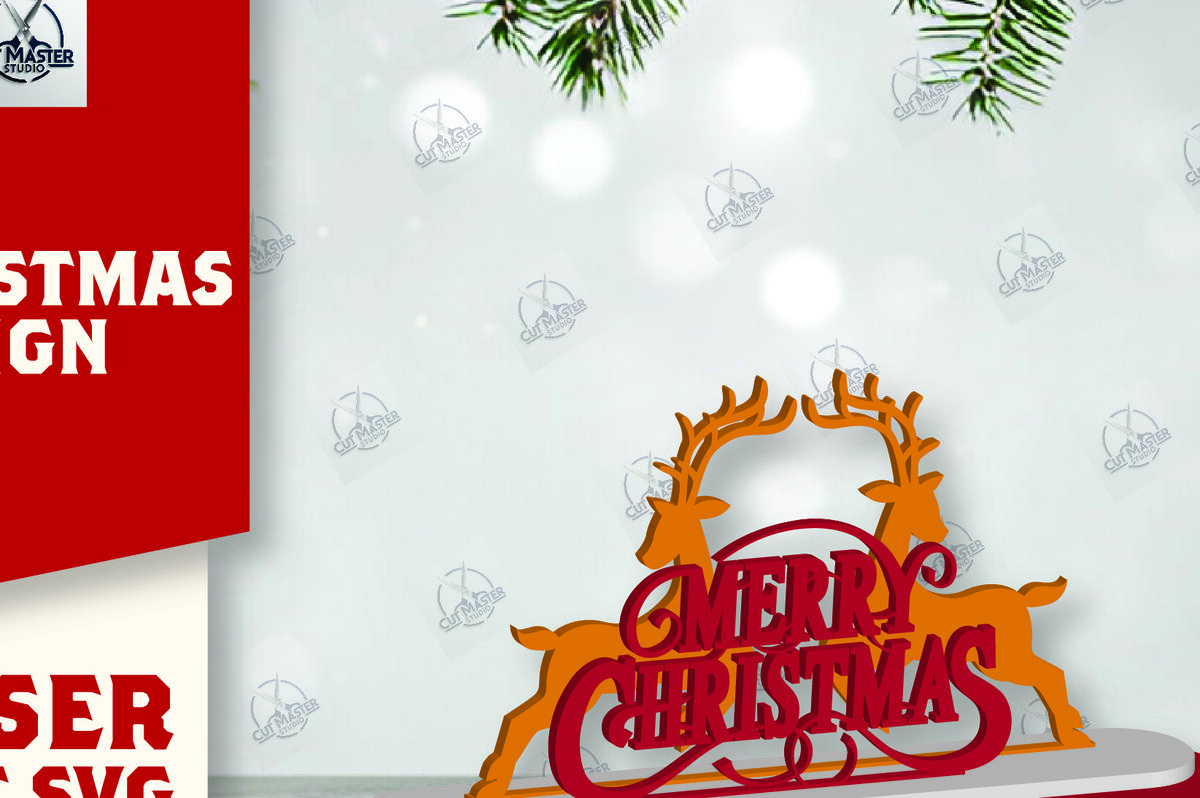 Σετ των 2 Intra απο ξύλο plywood 3mm-4mm πάχος Χριστουγεννιάτικο σημάδι Δίασταση 15x15 cm INTRAFABR-111989468