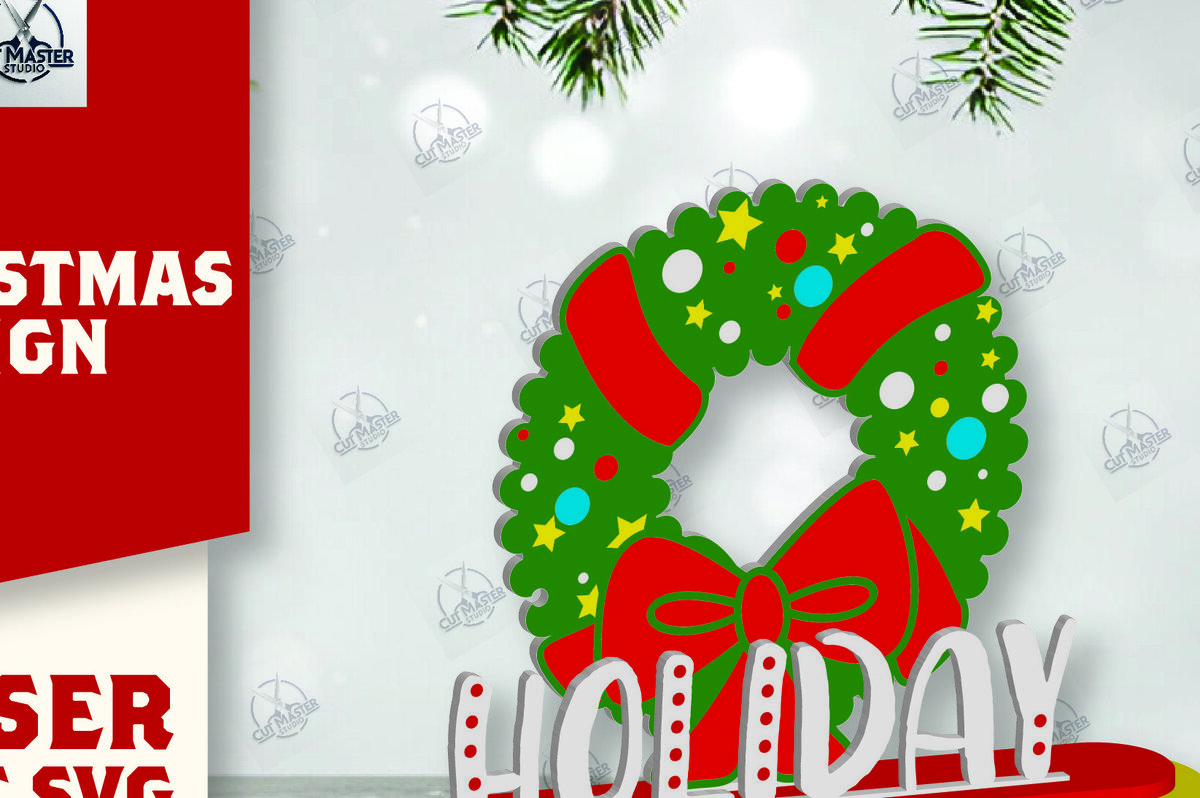 Σετ των 2 Intra απο ξύλο plywood 3mm-4mm πάχος Χριστουγεννιάτικο σημάδι Δίασταση 15x15 cm INTRAFABR-111989682