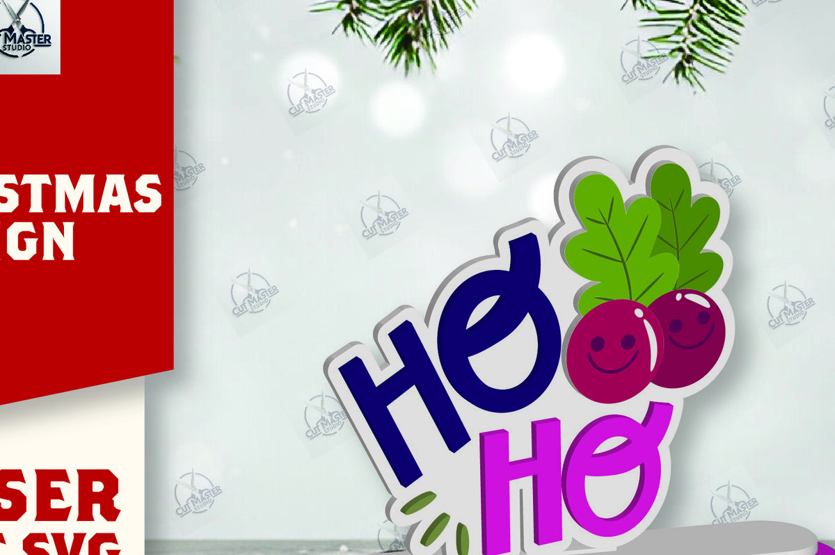 Σετ των 2 Intra απο ξύλο plywood 3mm-4mm πάχος Χριστουγεννιάτικο σημάδι Δίασταση 15x15 cm INTRAFABR-111989735