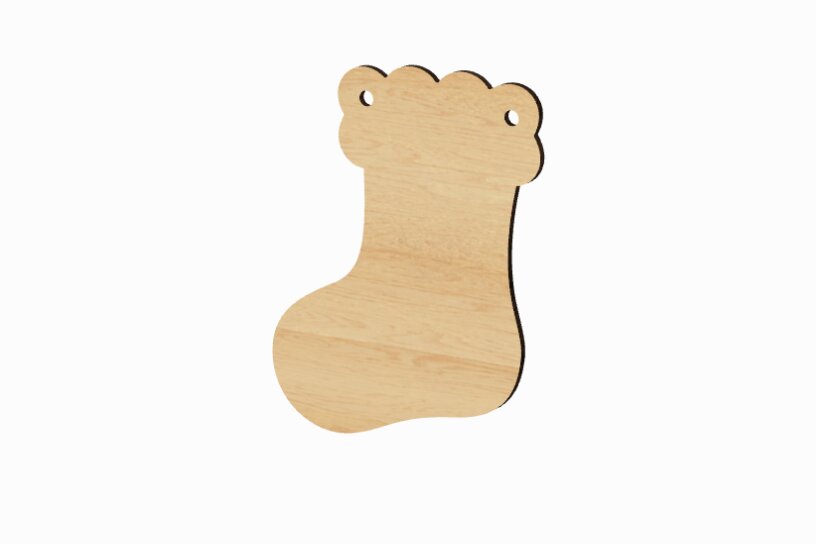 Σετ των 3 Intra απο ξύλο plywood 3mm-4mm πάχος κοπής με λέιζερ Χριστουγεννιάτικη πινακίδα Δίασταση 2x2 cm INTRAFABR-117679900