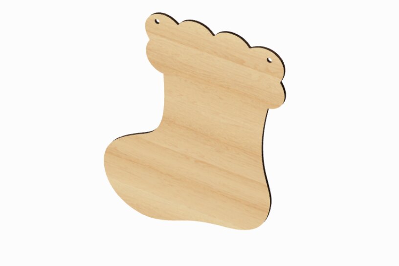 Σετ των 3 Intra απο ξύλο plywood 3mm-4mm πάχος κοπής με λέιζερ Χριστουγεννιάτικη πινακίδα Δίασταση 3x3 cm INTRAFABR-117679864