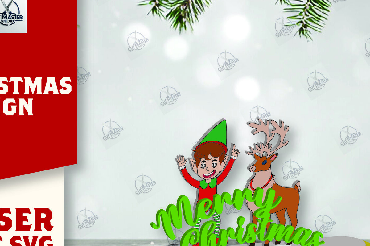 Σετ των 2 Intra απο ξύλο plywood 3mm-4mm πάχος Χριστουγεννιάτικο σημάδι Δίασταση 15x15 cm INTRAFABR-111989431