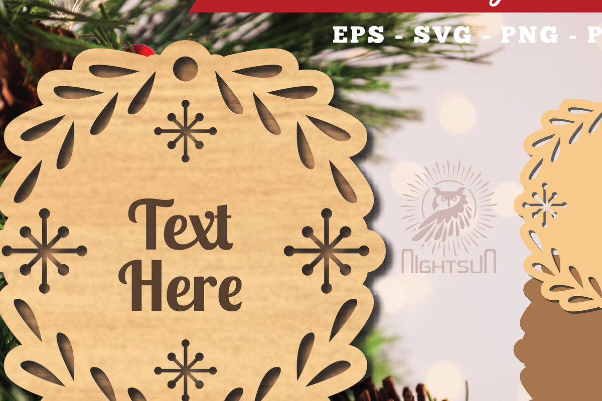 Σετ των 2 Intra απο ξύλο plywood 3mm-4mm πάχος Πρότυπο Χριστουγεννιάτικων πινακίδων 3 Δίασταση 15x15 cm INTRAFABR-113202231