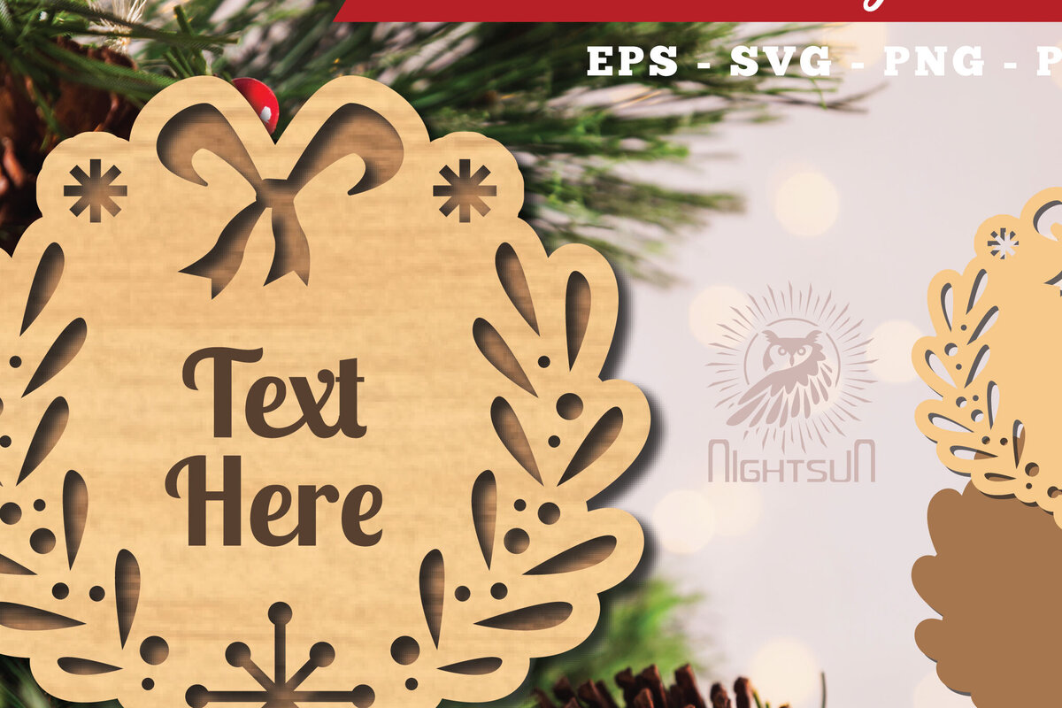 Σετ των 3 Intra απο ξύλο plywood 3mm-4mm πάχος Πρότυπο Χριστουγεννιάτικων πινακίδων 5 Δίασταση 15x15 cm INTRAFABR-113202450