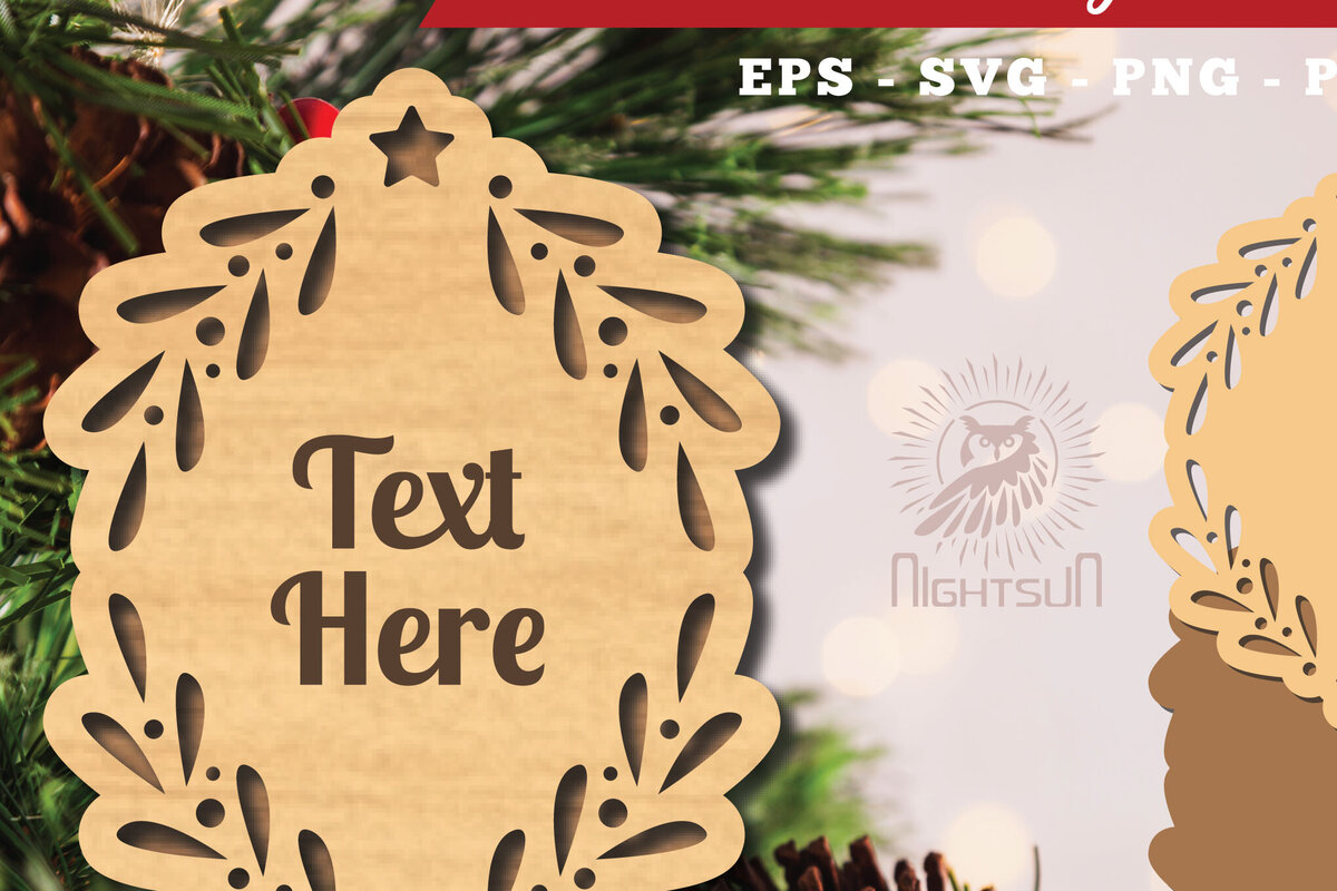 Σετ των 2 Intra απο ξύλο plywood 3mm-4mm πάχος Πρότυπο Χριστουγεννιάτικων πινακίδων 6 Δίασταση 15x15 cm INTRAFABR-113202742