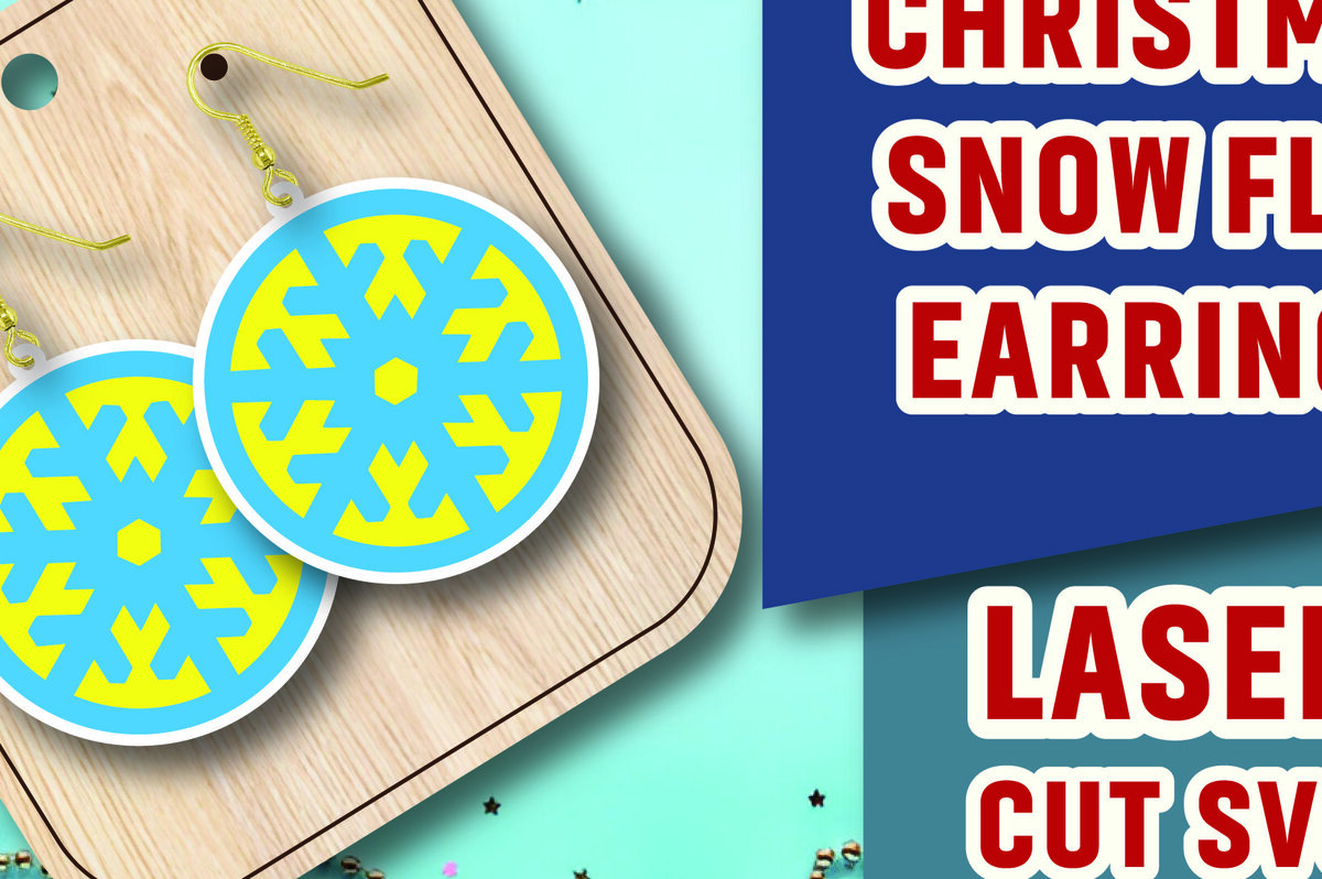 Σετ των 3 Intra απο ξύλο plywood 3mm-4mm πάχος Χριστουγεννιάτικα σκουλαρίκια Snow Flex με λέιζερ Δίασταση 3x3 cm INTRAFABR-107580253