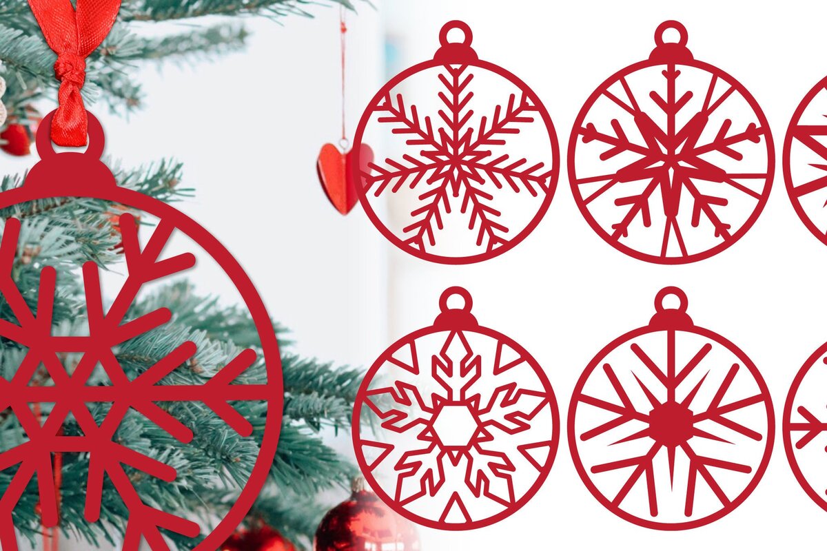 Σετ των 3 Intra απο ξύλο plywood 3mm-4mm πάχος Χριστουγεννιάτικα στολίδια χιονιού Δίασταση 8x8 cm INTRAFABR-39520799