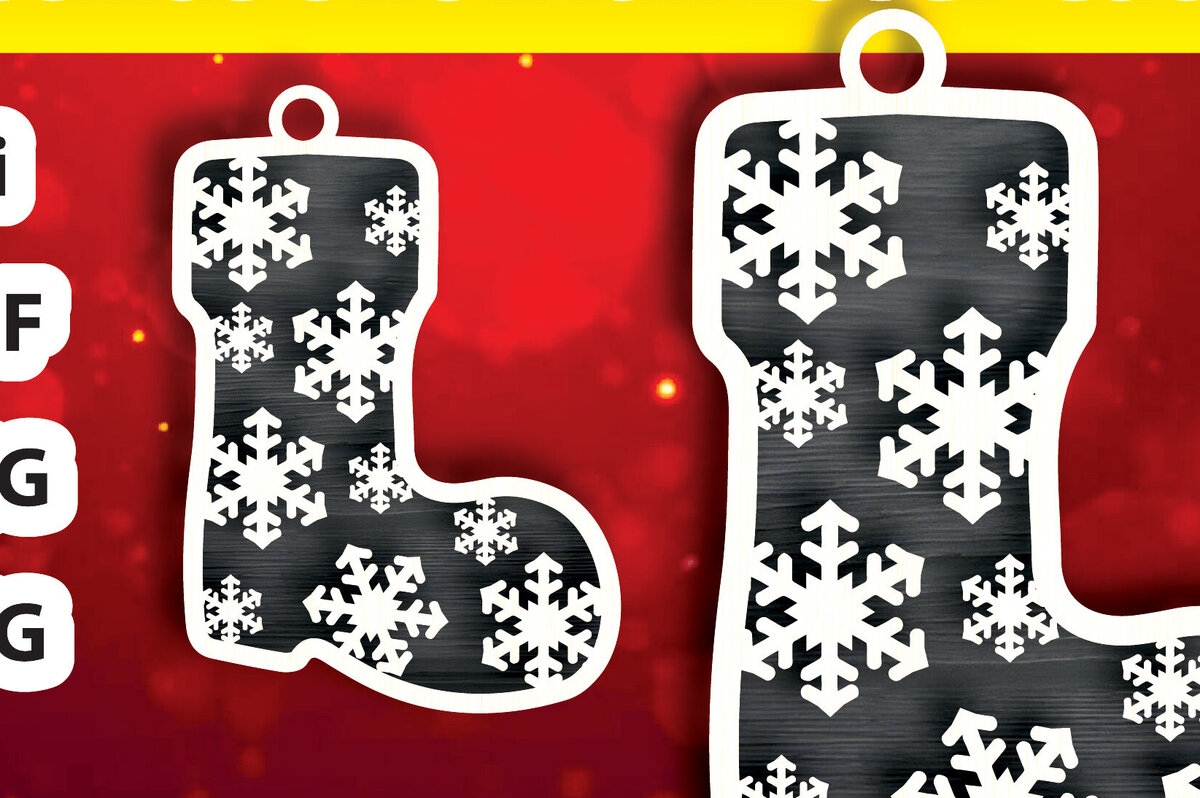 Σετ των 2 Intra απο ξύλο plywood 3mm-4mm πάχος Χριστουγεννιάτικο Snowfall Δίασταση 15x15 cm INTRAFABR-104424747