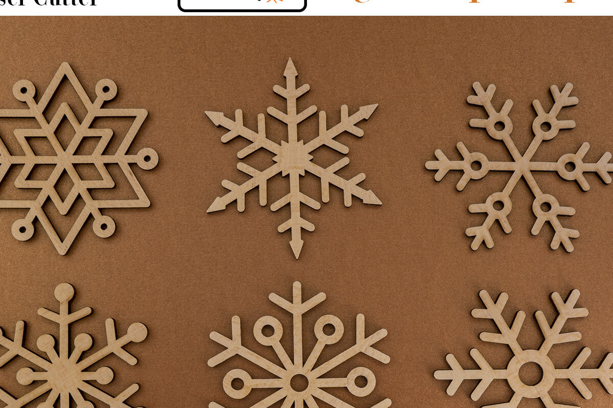 Intra απο ξύλο plywood 3mm-4mm πάχος Χριστουγεννιάτικα σουβέρ με νιφάδες χιονιού - Δίασταση 30x20 cm INTRAFABR-52768195