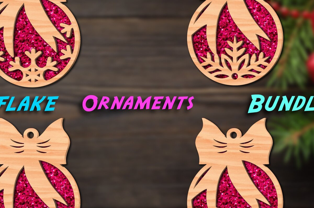 Σετ των 3 Intra απο ξύλο plywood 3mm-4mm πάχος Χριστουγεννιάτικα στολίδια με νιφάδα χιονιού #1 Δίασταση 8x8 cm INTRAFABR-43403682