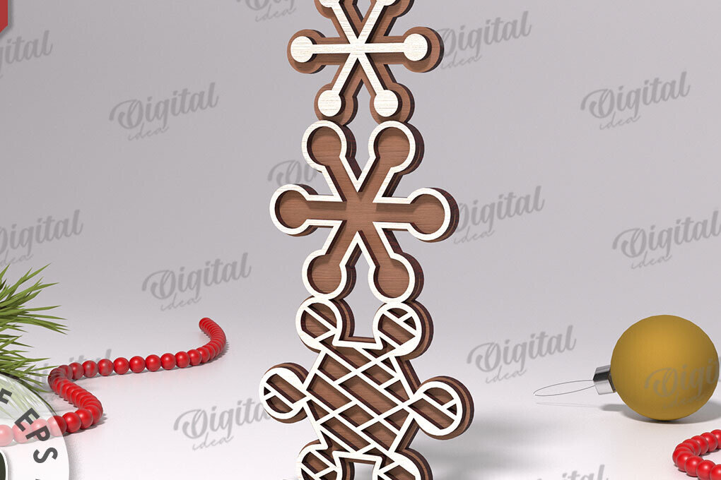 Intra απο ξύλο plywood 3mm-4mm πάχος Σχέδιο κοπής με λέιζερ Χριστουγεννιάτικες νιφάδες χιονιού Δίασταση 15x15 cm INTRAFABR-108440747