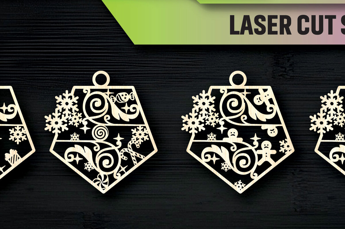 Σετ των 3 Intra απο ξύλο plywood 3mm-4mm πάχος στολιδιών με χριστουγεννιάτικες νιφάδες χιονιού Δίασταση 8x8 cm INTRAFABR-104733346