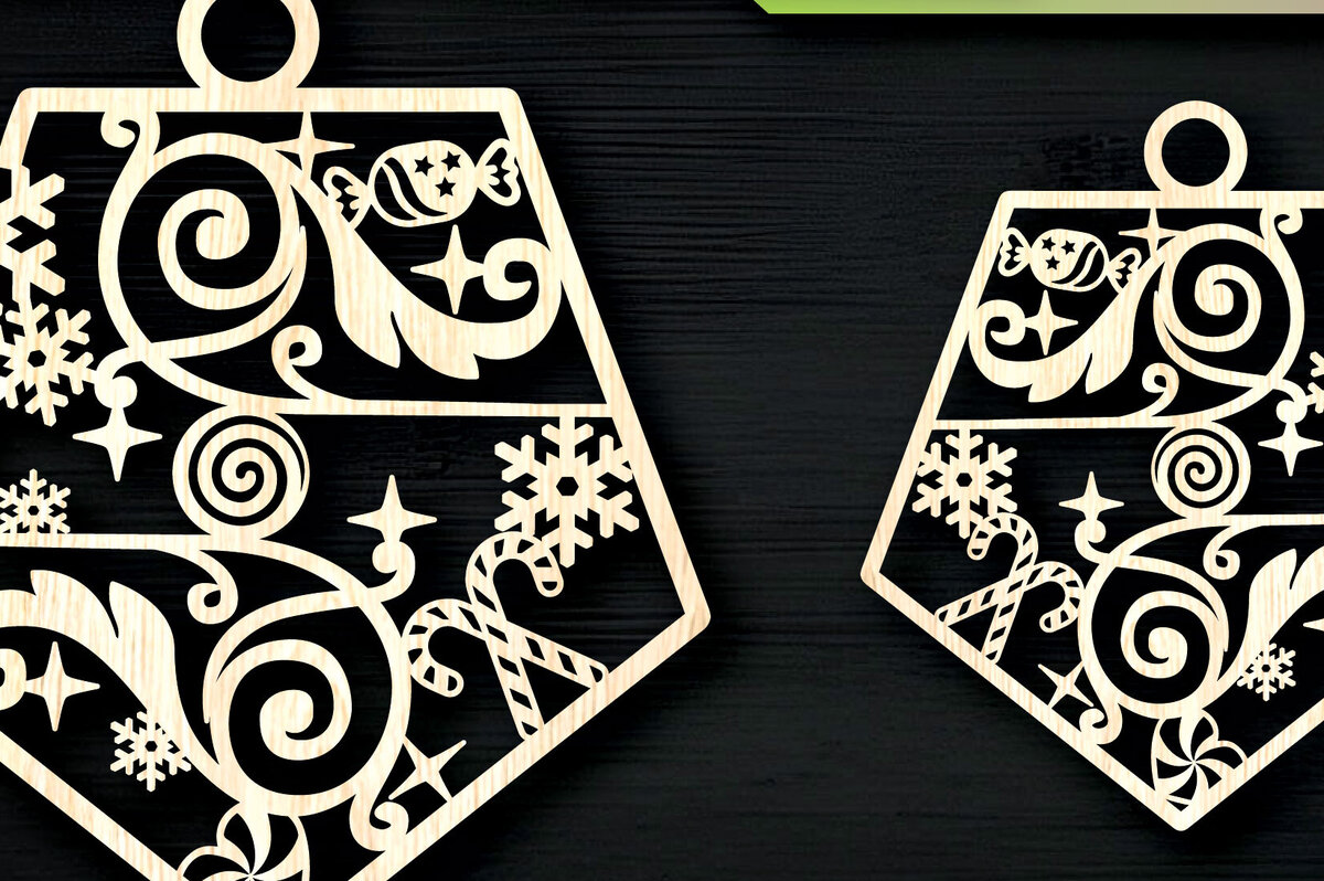 Σετ των 3 Intra απο ξύλο plywood 3mm-4mm πάχος Χριστουγεννιάτικα στολίδια με νιφάδες χιονιού Δίασταση 8x8 cm INTRAFABR-104733040