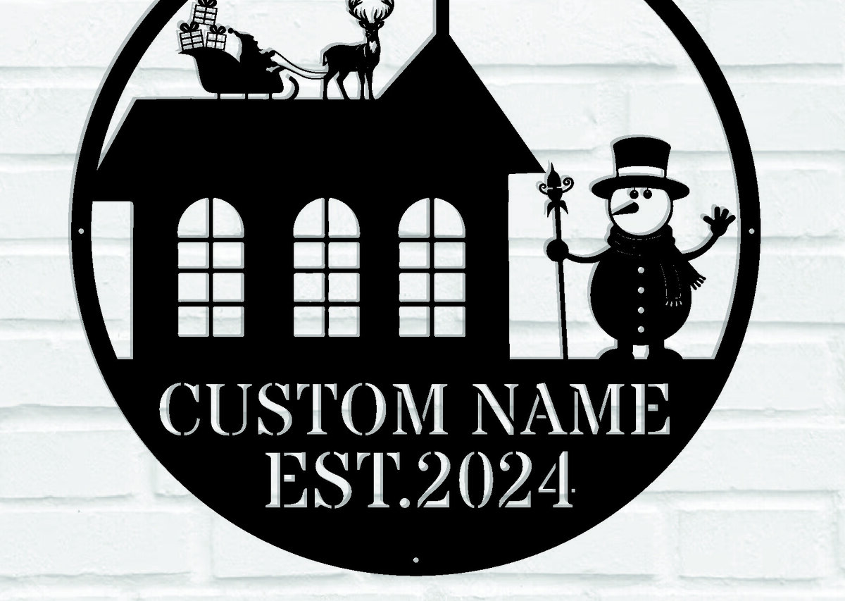 Σετ των 2 Intra απο ξύλο plywood 3mm-4mm πάχος Χριστουγεννιάτικη μεταλλική πινακίδα χιονάνθρωπος Δίασταση 15x15 cm INTRAFABR-112218803