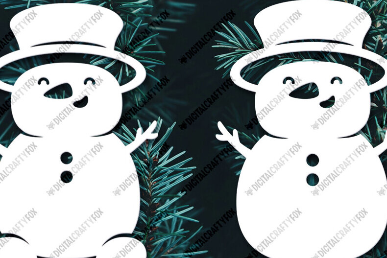 Intra απο ξύλο plywood 3mm-4mm πάχος Χριστουγεννιάτικο Snowman Paper Cut Δίασταση 864x864 cm INTRAFABR-116412015