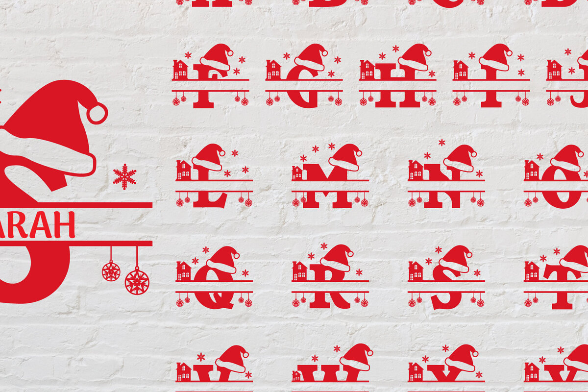 Intra απο ξύλο plywood 3mm-4mm πάχος Χριστουγεννιάτικο χωρισμένο αλφάβητο Δίασταση 750x500 cm INTRAFABR-76786960