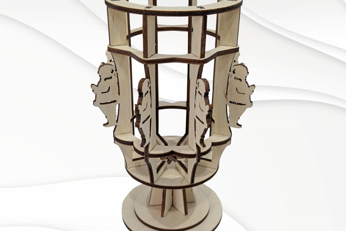 Σετ των 2 Intra απο ξύλο plywood 3mm-4mm πάχος Χριστουγεννιάτικη βάση στήριξης σχέδιο Δίασταση 15x15 cm INTRAFABR-107030053