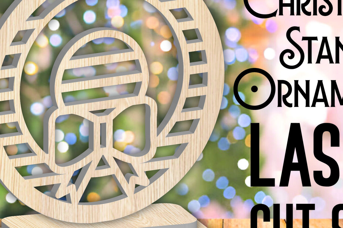 Σετ των 3 Intra απο ξύλο plywood 3mm-4mm πάχος Χριστουγεννιάτικα στολίδια σταντ 3 Δίασταση 8x8 cm INTRAFABR-107125604