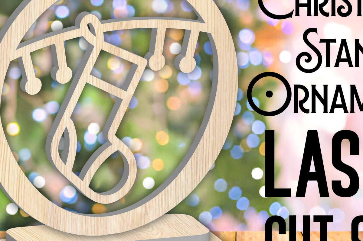 Σετ των 3 Intra απο ξύλο plywood 3mm-4mm πάχος Χριστουγεννιάτικα στολίδια σταντ 5 Δίασταση 8x8 cm INTRAFABR-107125631