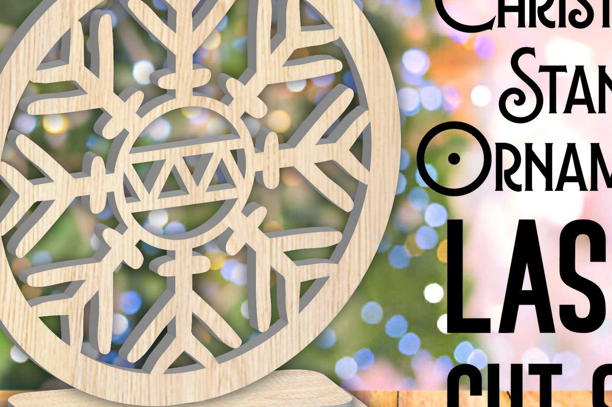 Σετ των 3 Intra απο ξύλο plywood 3mm-4mm πάχος Χριστουγεννιάτικα στολίδια σταντ Δίασταση 8x8 cm INTRAFABR-107125588