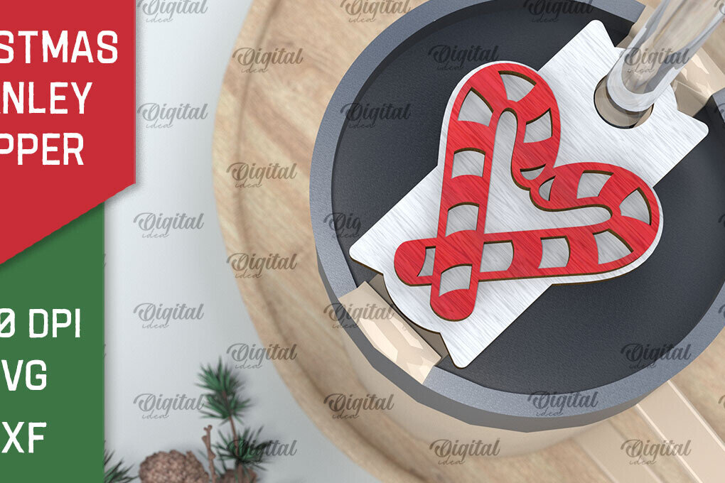 Σετ των 2 Intra απο ξύλο plywood 3mm-4mm πάχος Χριστουγεννιάτικο Stanley Topper Δίασταση 15x15 cm INTRAFABR-105571197