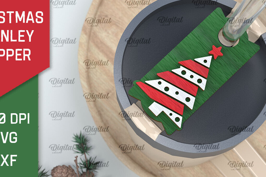 Σετ των 2 Intra απο ξύλο plywood 3mm-4mm πάχος Χριστουγεννιάτικο Stanley Topper Δίασταση 15x15 cm INTRAFABR-105511034