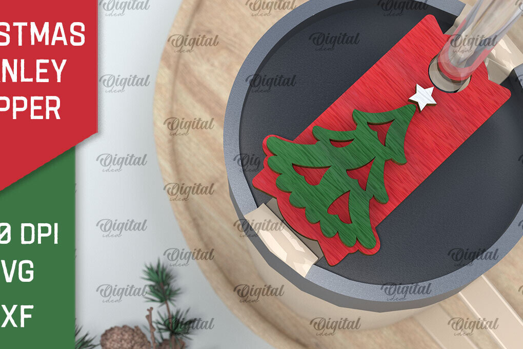 Σετ των 2 Intra απο ξύλο plywood 3mm-4mm πάχος Χριστουγεννιάτικο Stanley Topper Δίασταση 15x15 cm INTRAFABR-105571182