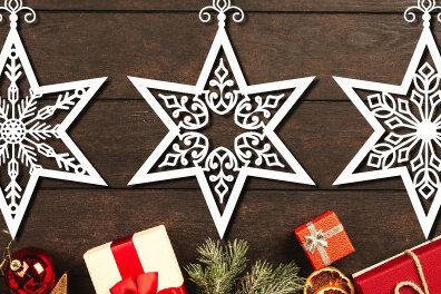 Intra απο ξύλο plywood 3mm-4mm πάχος Χριστουγεννιάτικο Star Paper Cut 1198 Δίασταση 15x15 cm INTRAFABR-110434592