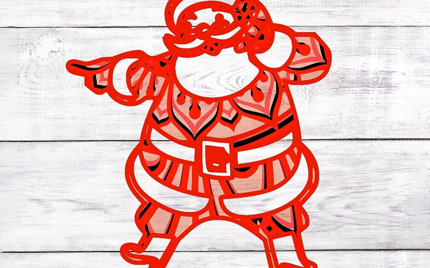 Intra απο ξύλο plywood 3mm-4mm πάχος Χριστουγεννιάτικο 3D Mandala Δίασταση 30x30 cm INTRAFABR-77142746