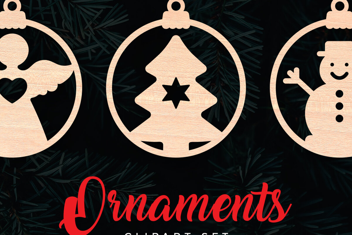 Σετ των 3 Intra απο ξύλο plywood 3mm-4mm πάχος Χριστουγεννιάτικα Στολίδια Δίασταση 8x8 cm INTRAFABR-6076941